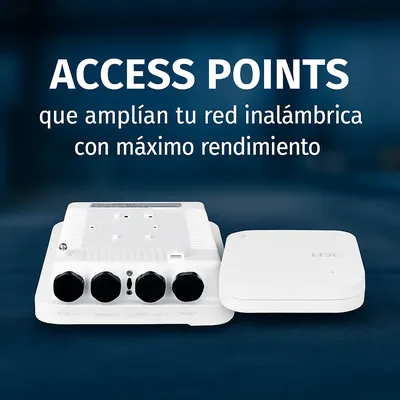 Banner promocional destacando soluciones profesionales de access point H3C para mejorar la conectividad y cobertura inalámbrica en oficinas y negocios.
