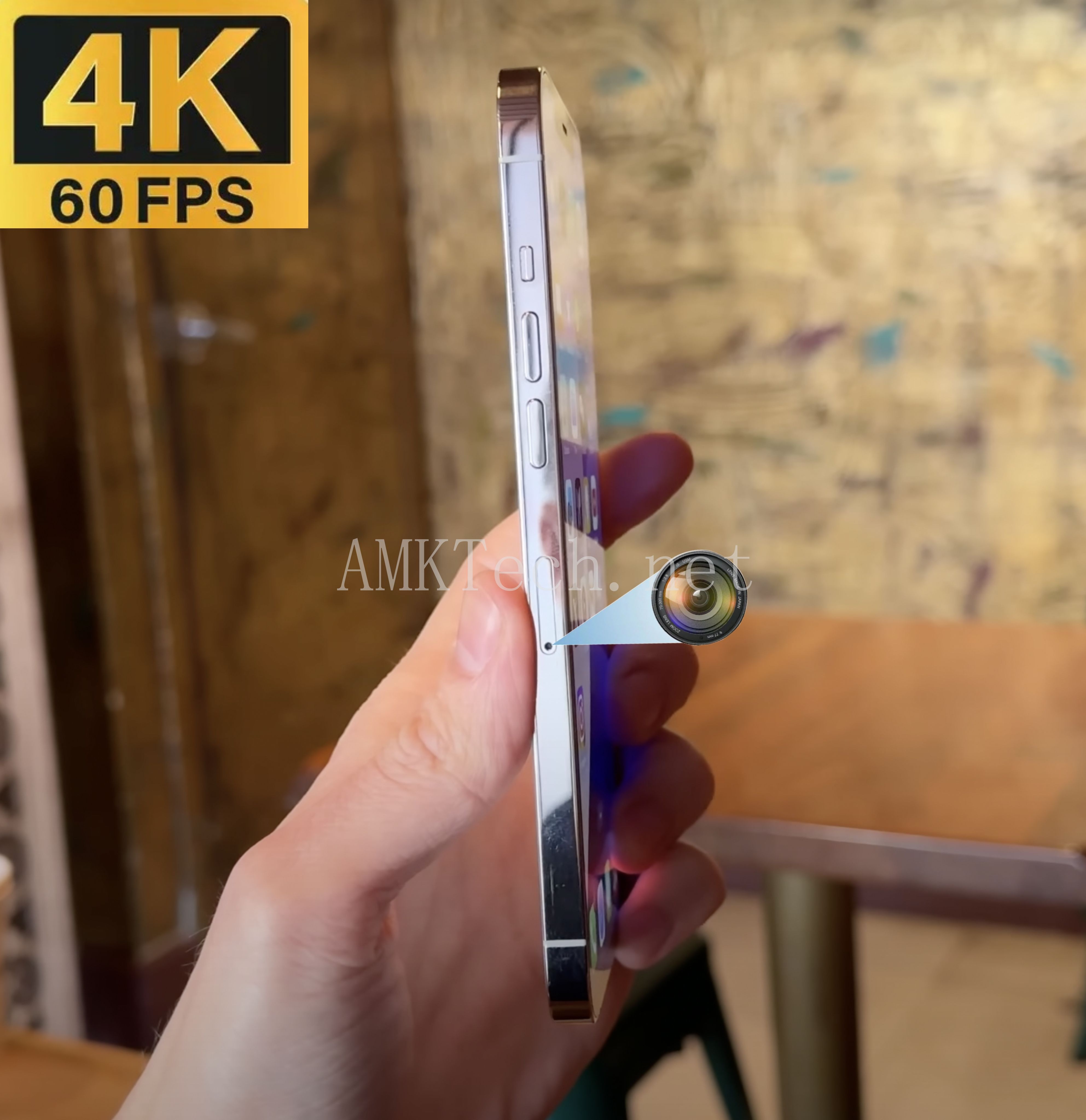 iPhone 12 Pro Max Spionagekamera Telefon: Diskrete 4K@60FPS-Aufnahme mit Seiten-/Dachkamera
