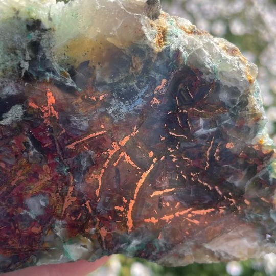 Chrysocolla met Native Copper