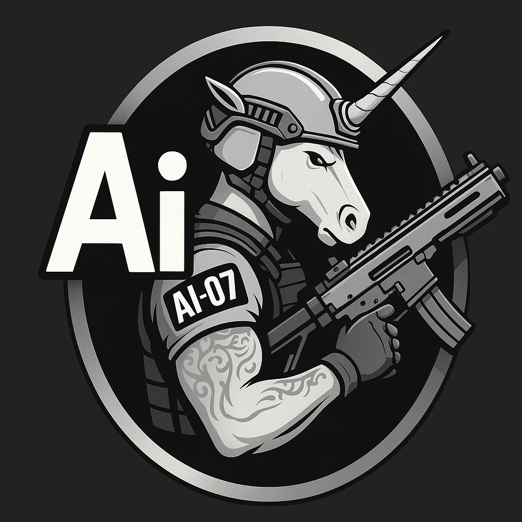 Unicorn Commando Adams Industries Logo