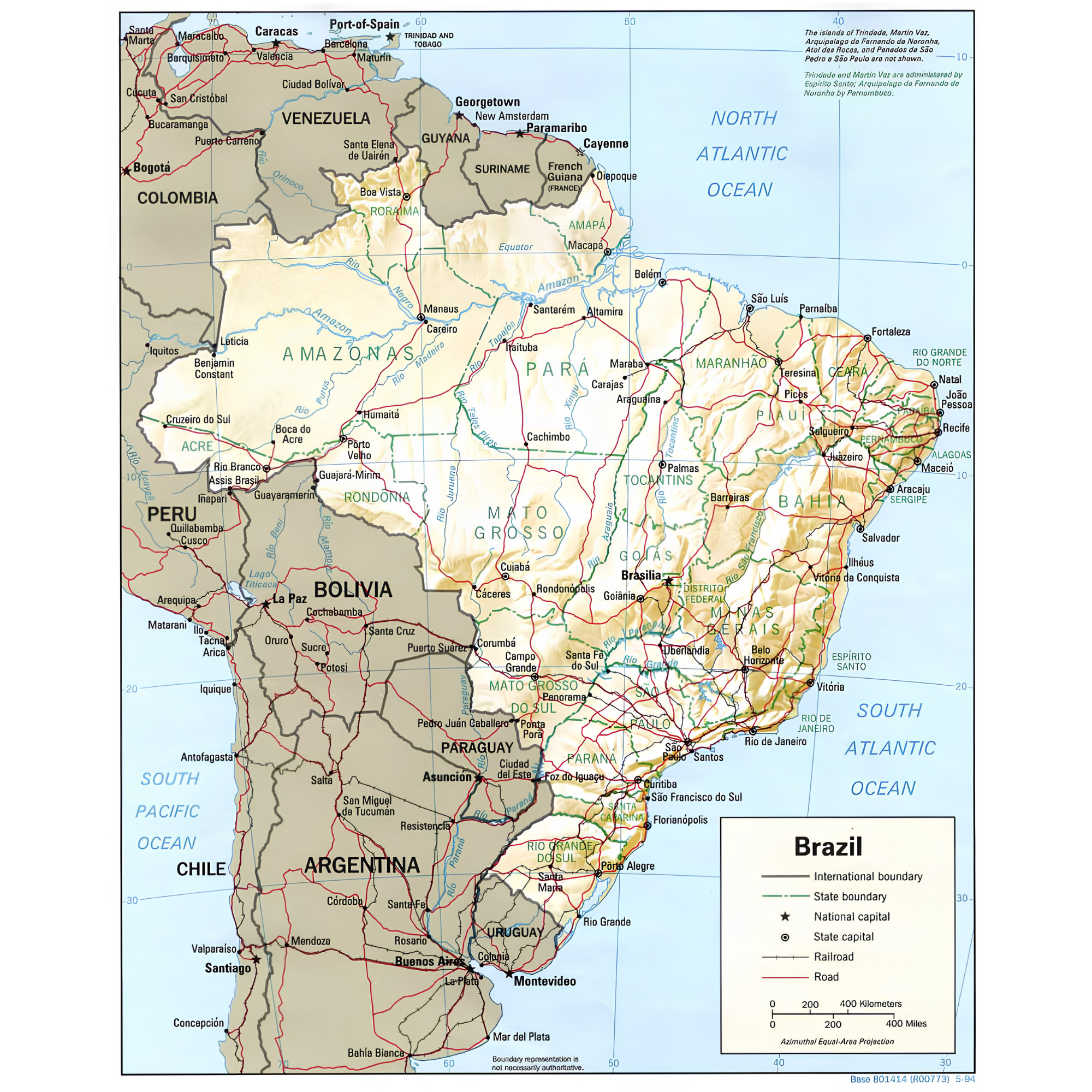 Carte du Brésil
