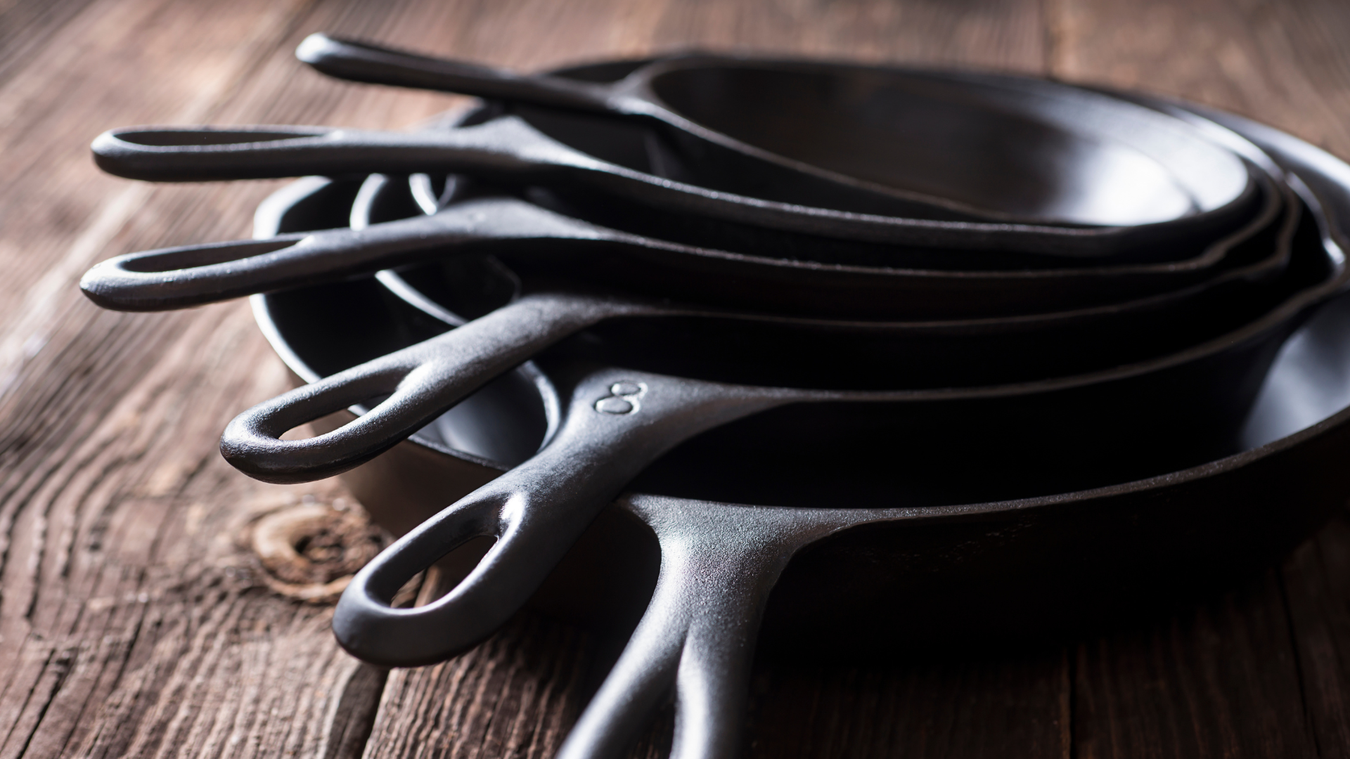 Stacked Cast Iron Skillets