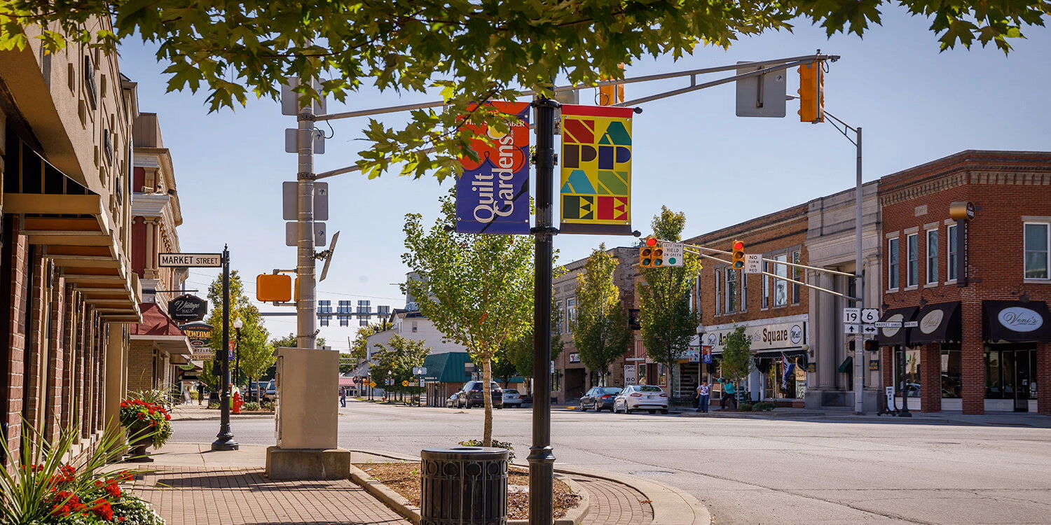 Downtown Nappanee Indiana shopping district