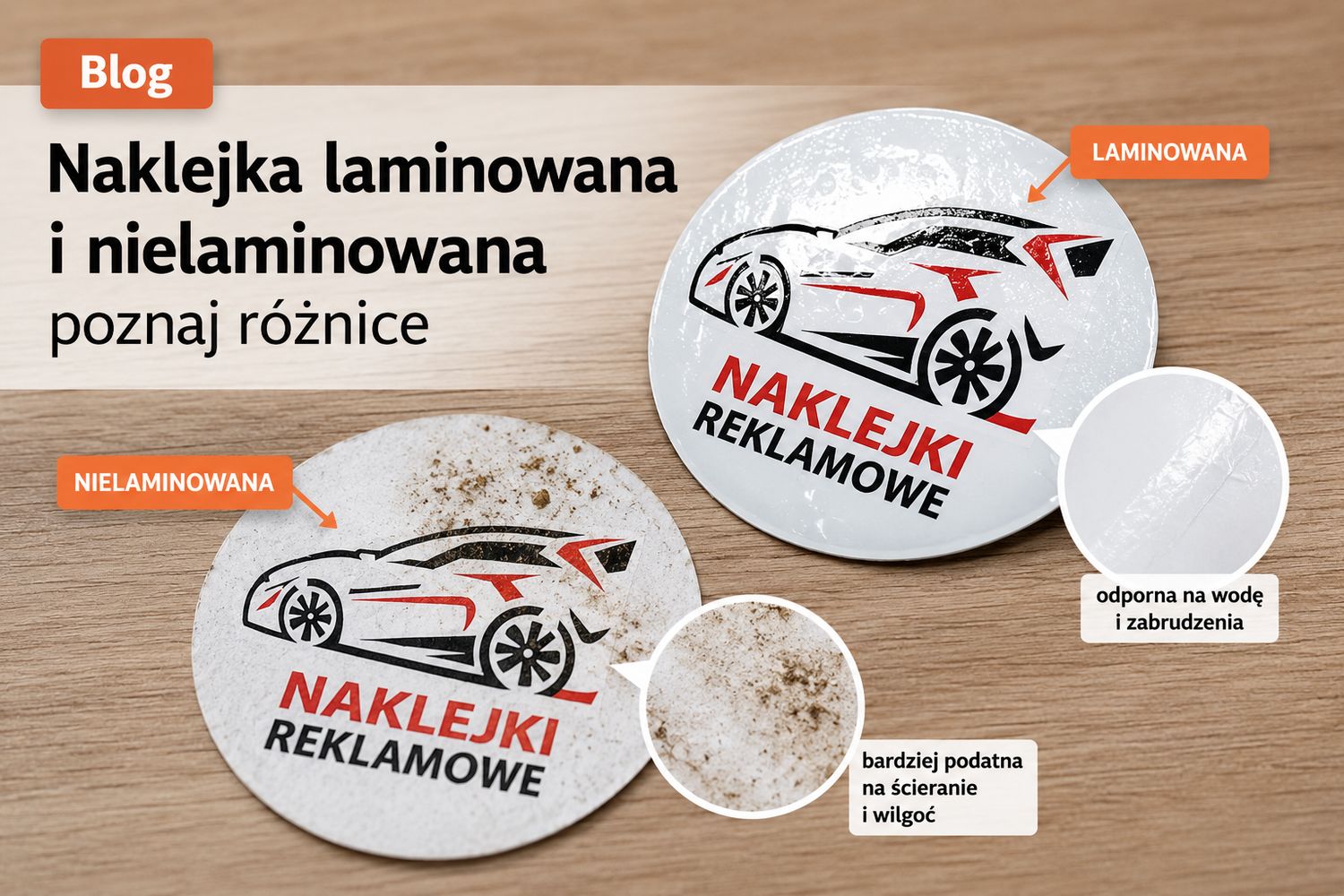 Naklejki laminowane czy nielaminowane – porównanie trwałości i zastosowania