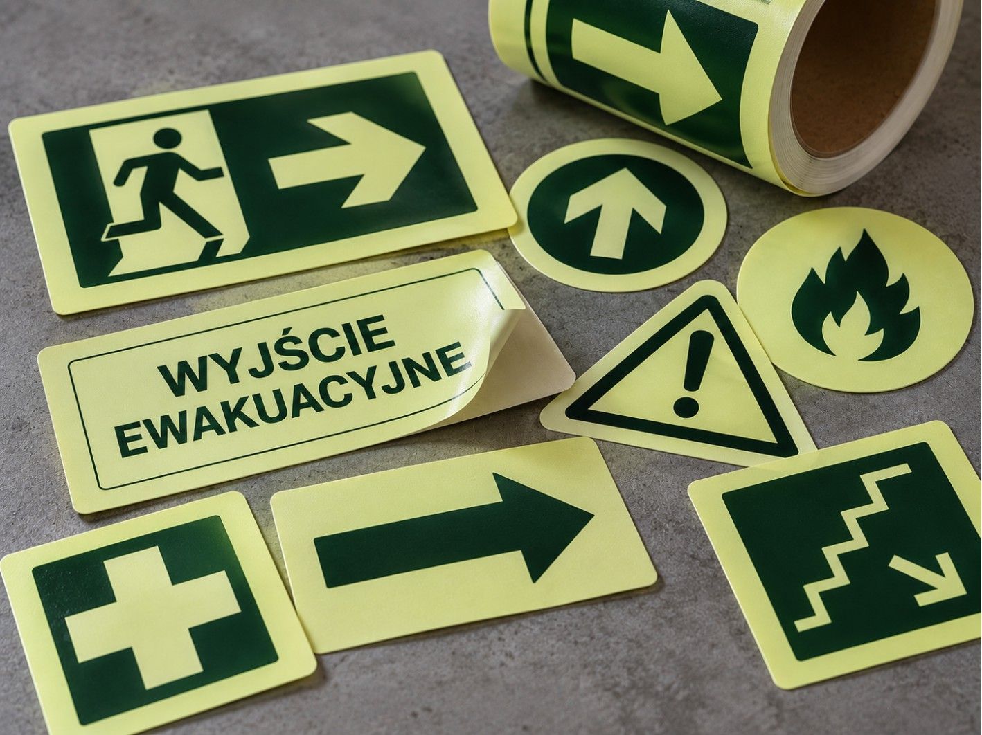 Naklejki fotoluminescencyjne z własnym nadrukiem