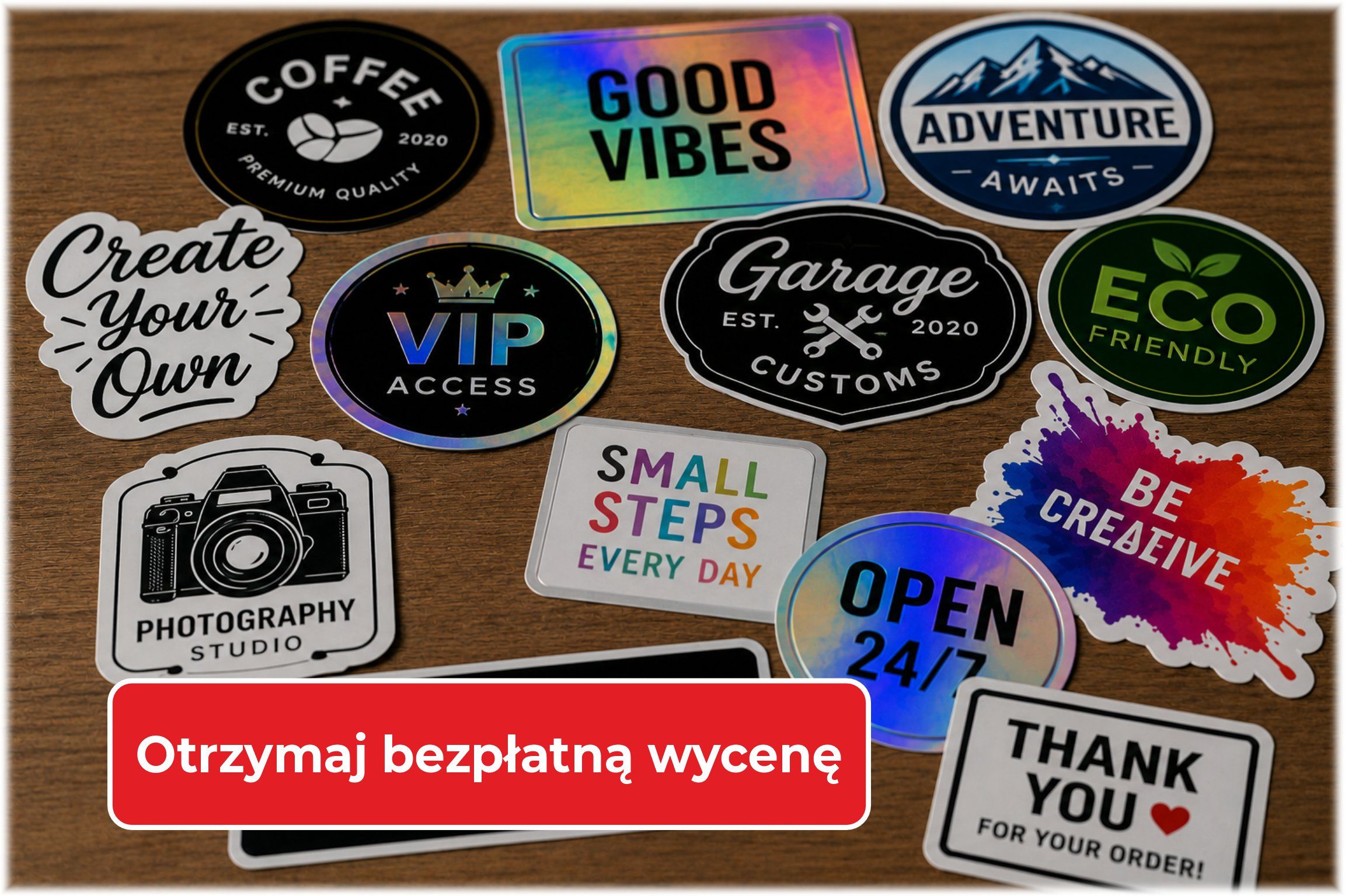 Naklejki na zamówienie - bezpłatna wycena