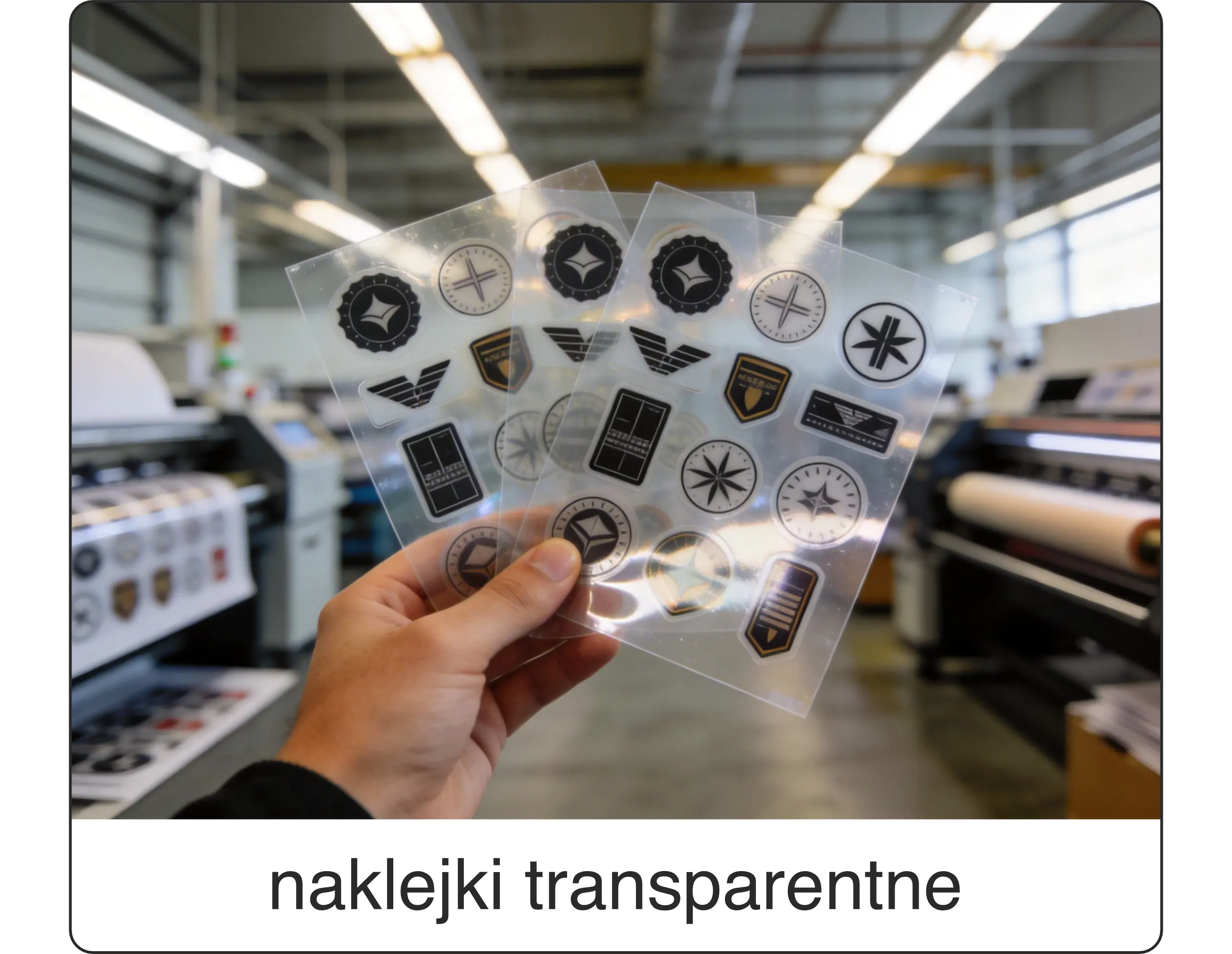 Personalizowane naklejki transparentne