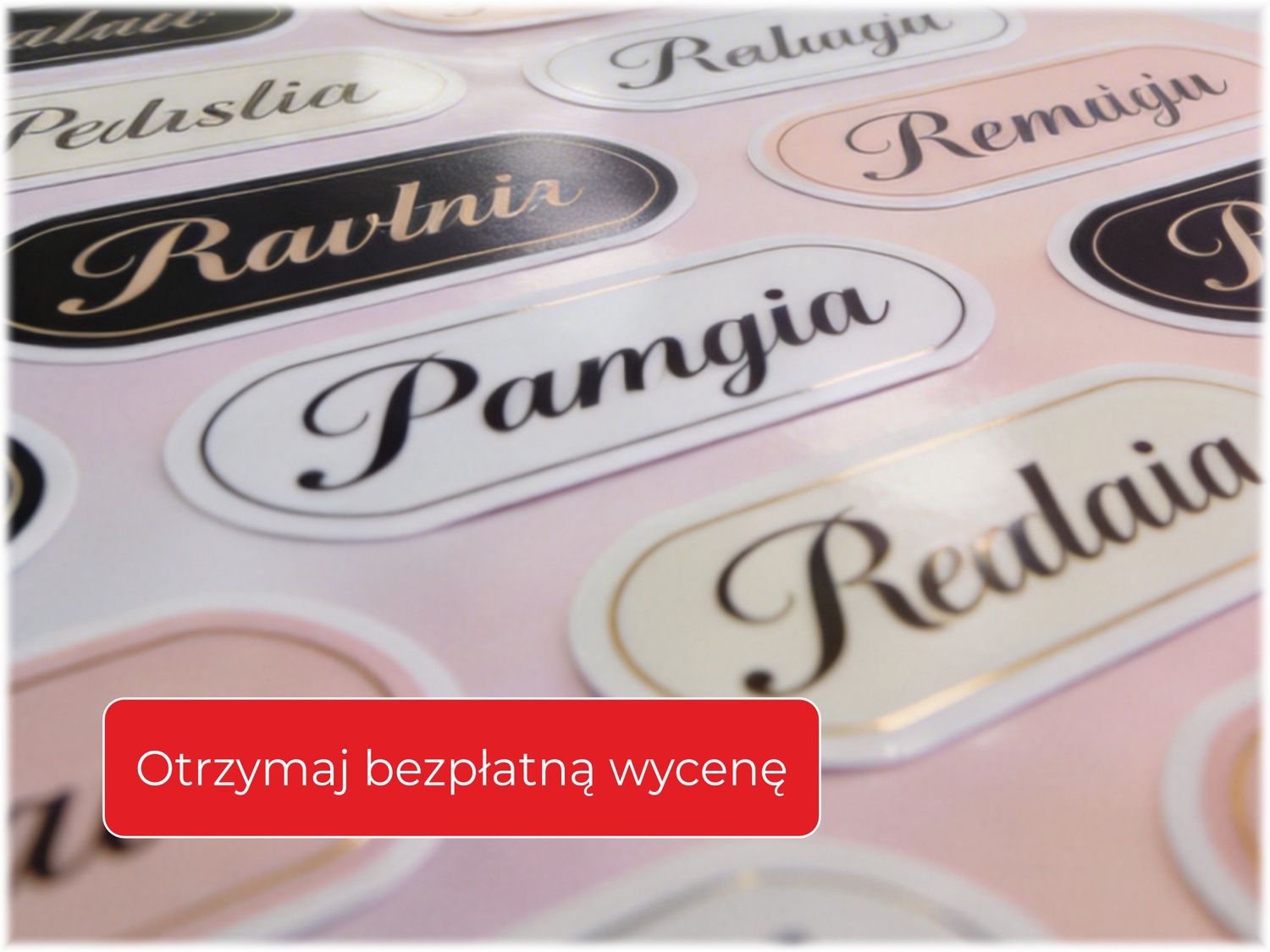 Personalizowane naklejki - bezpłatna wycena