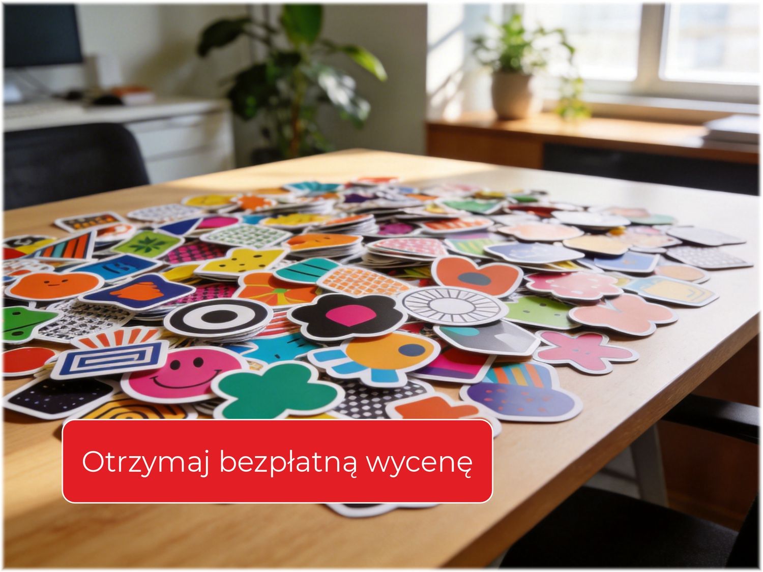 Naklejki cięte po obrysie - bezpłatna wycena