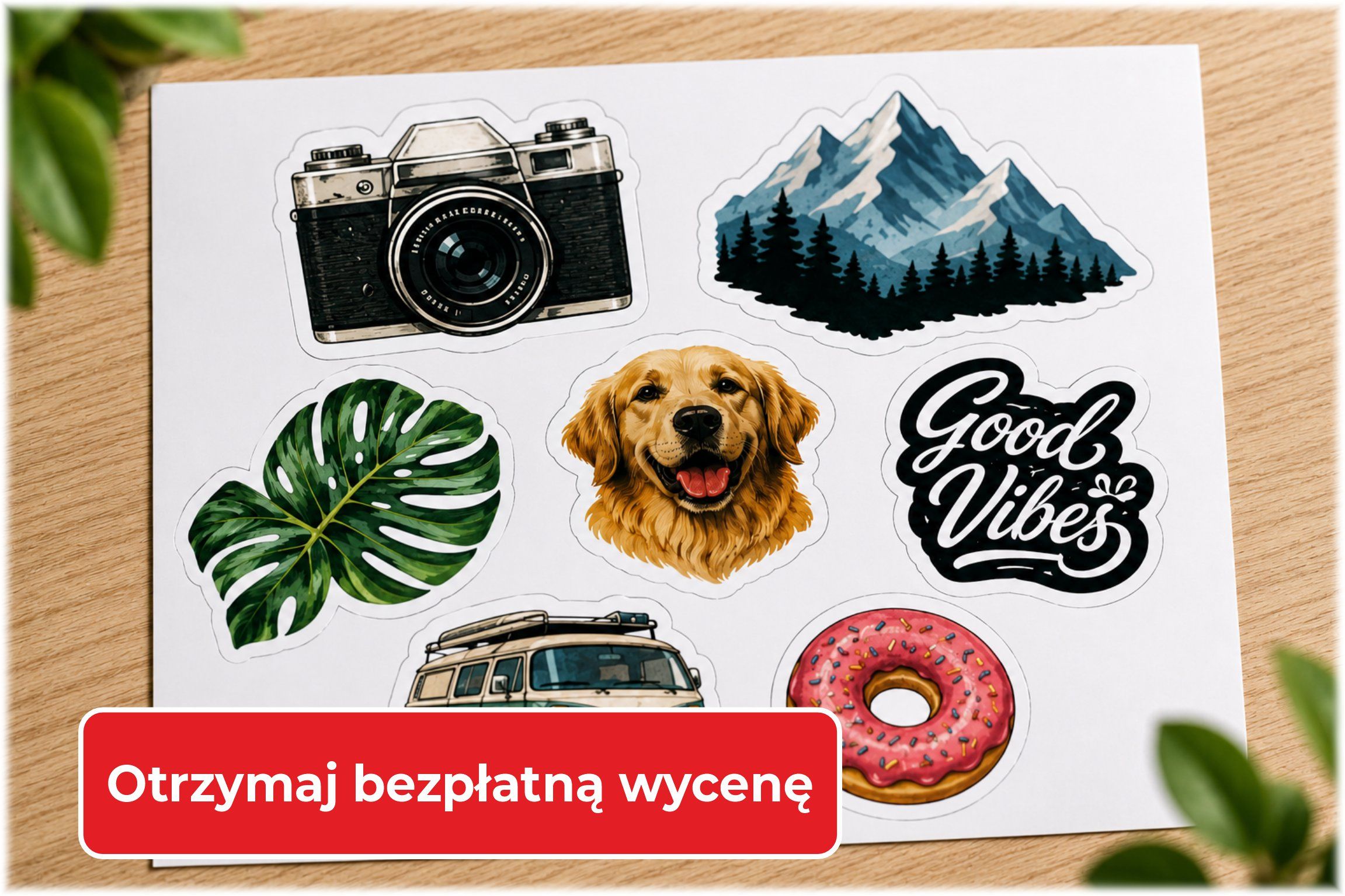 Naklejki cięte po obrysie - bezpłatna wycena