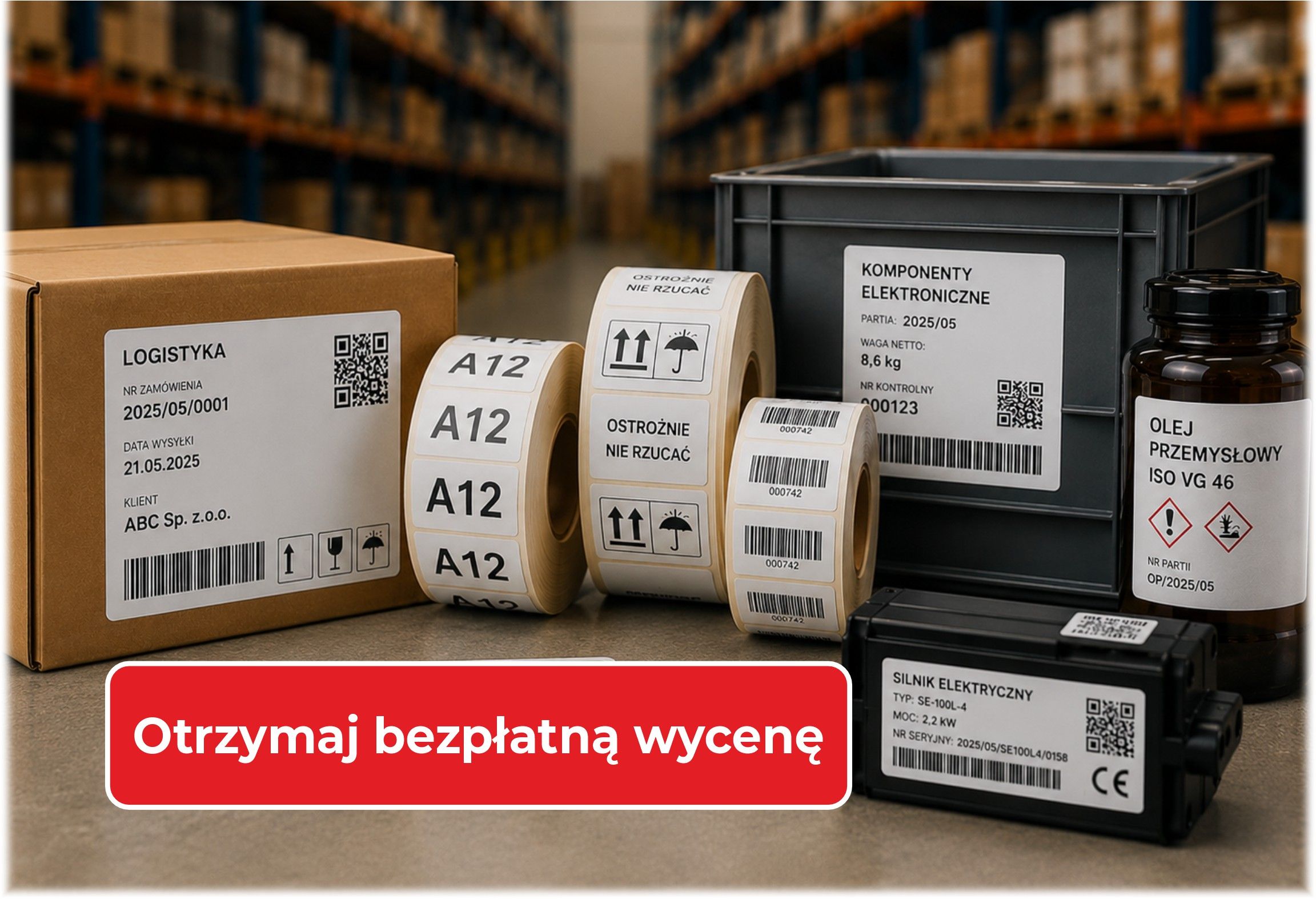 Naklejki dla logistyki - bezpłatna wycena