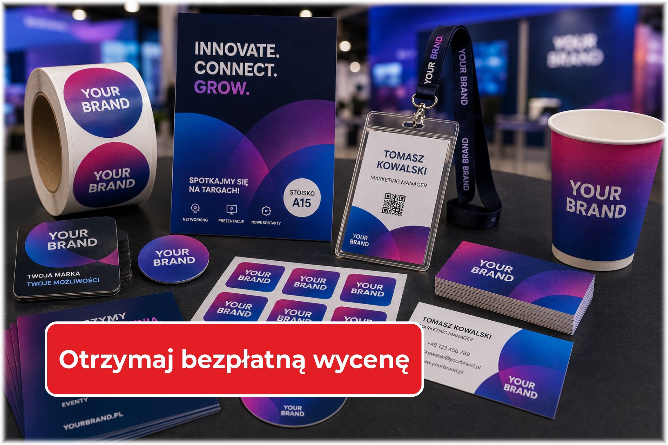 Naklejki na event - bezpłatna wycena