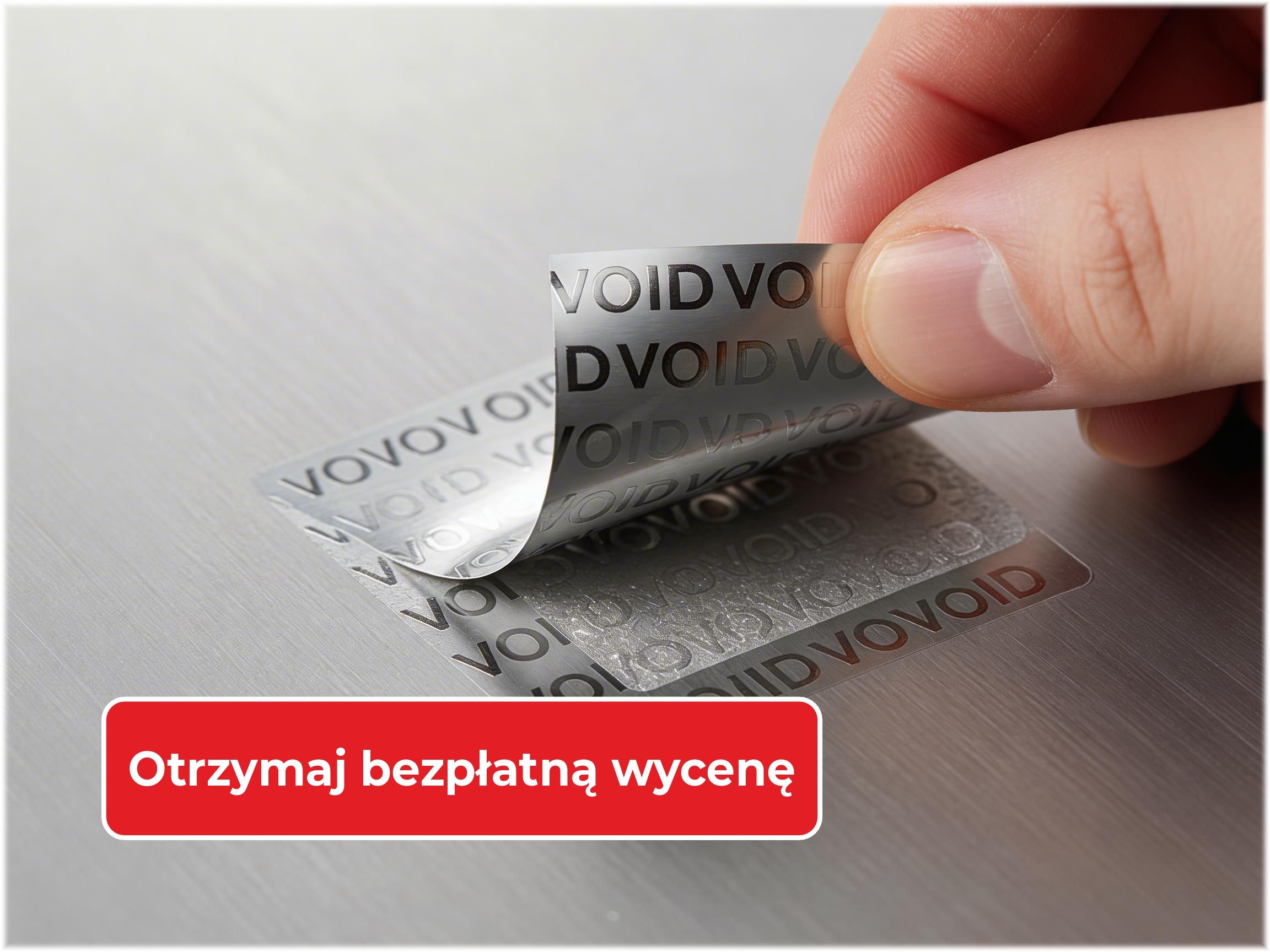 Naklejki plombowe - bezpłatna wycena
