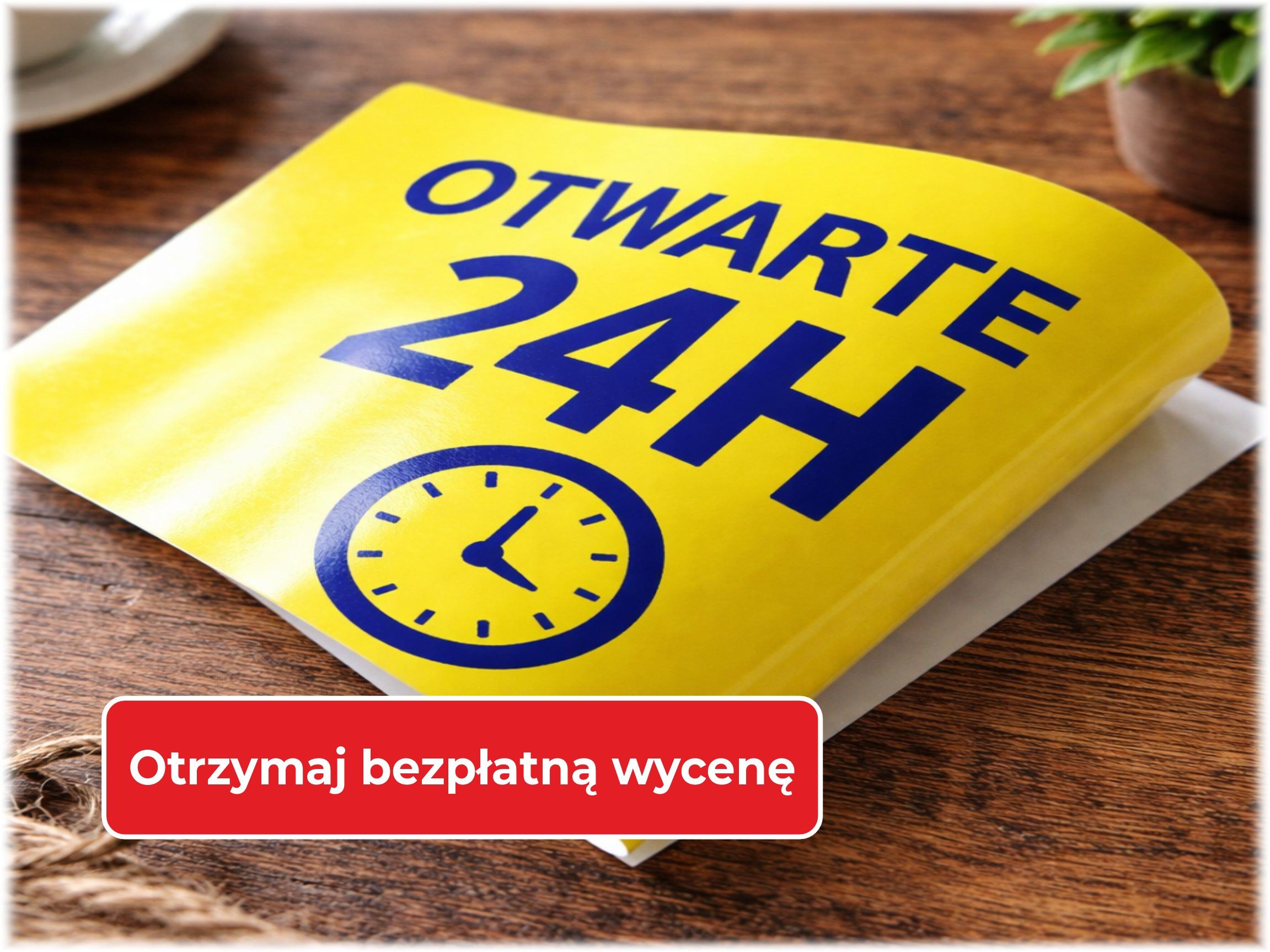 Naklejki z nadrukiem od strony kleju - bezpłatna wycena
