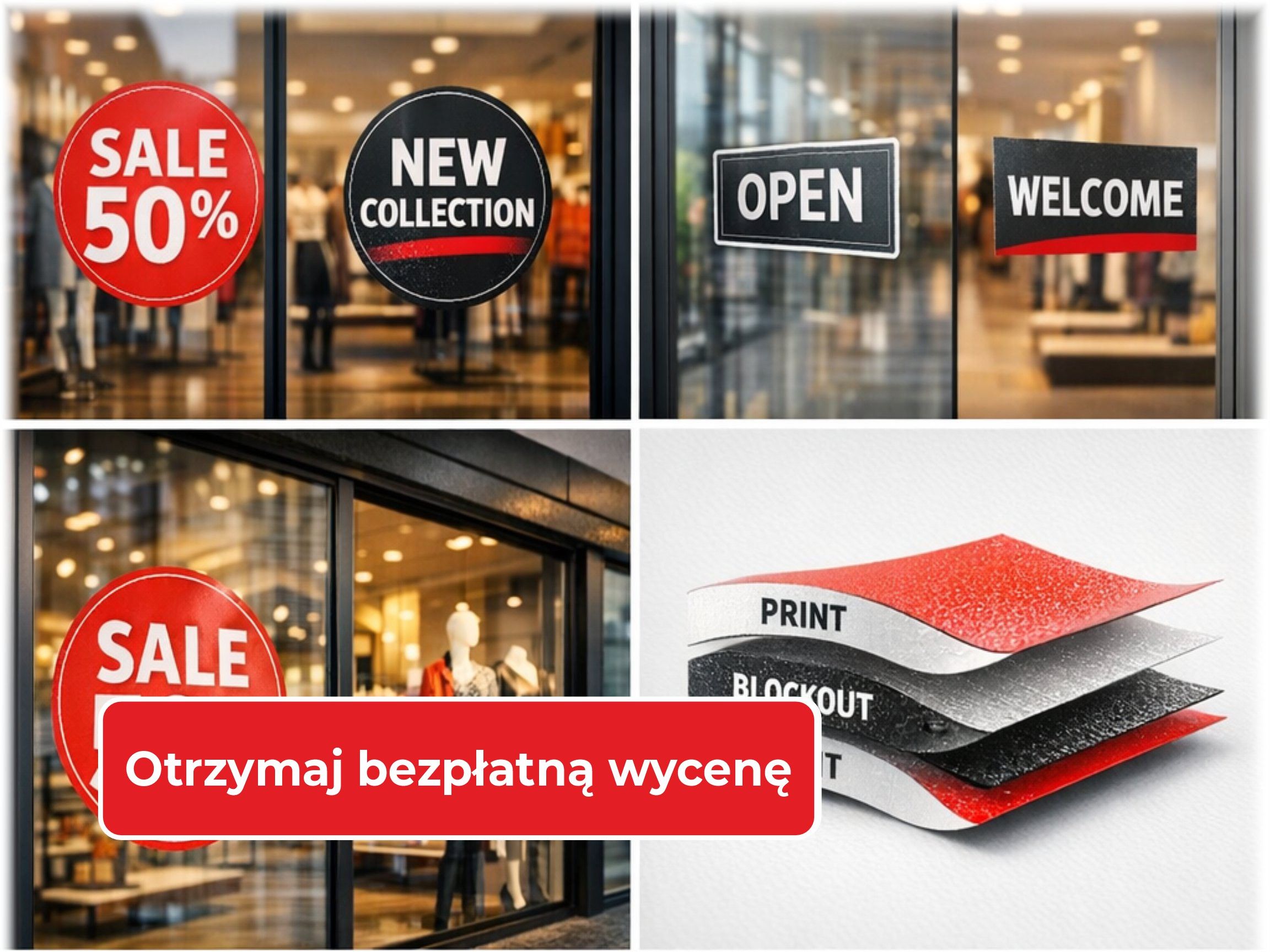 Naklejki dwustronne - bezpłatna wycena