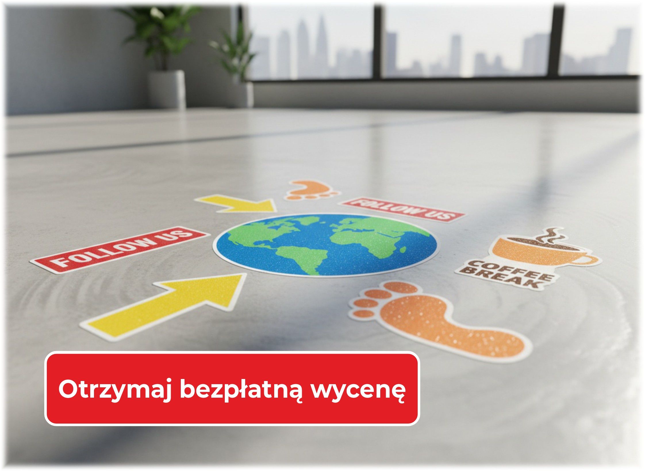Naklejki podłogowe - bezpłatna wycena