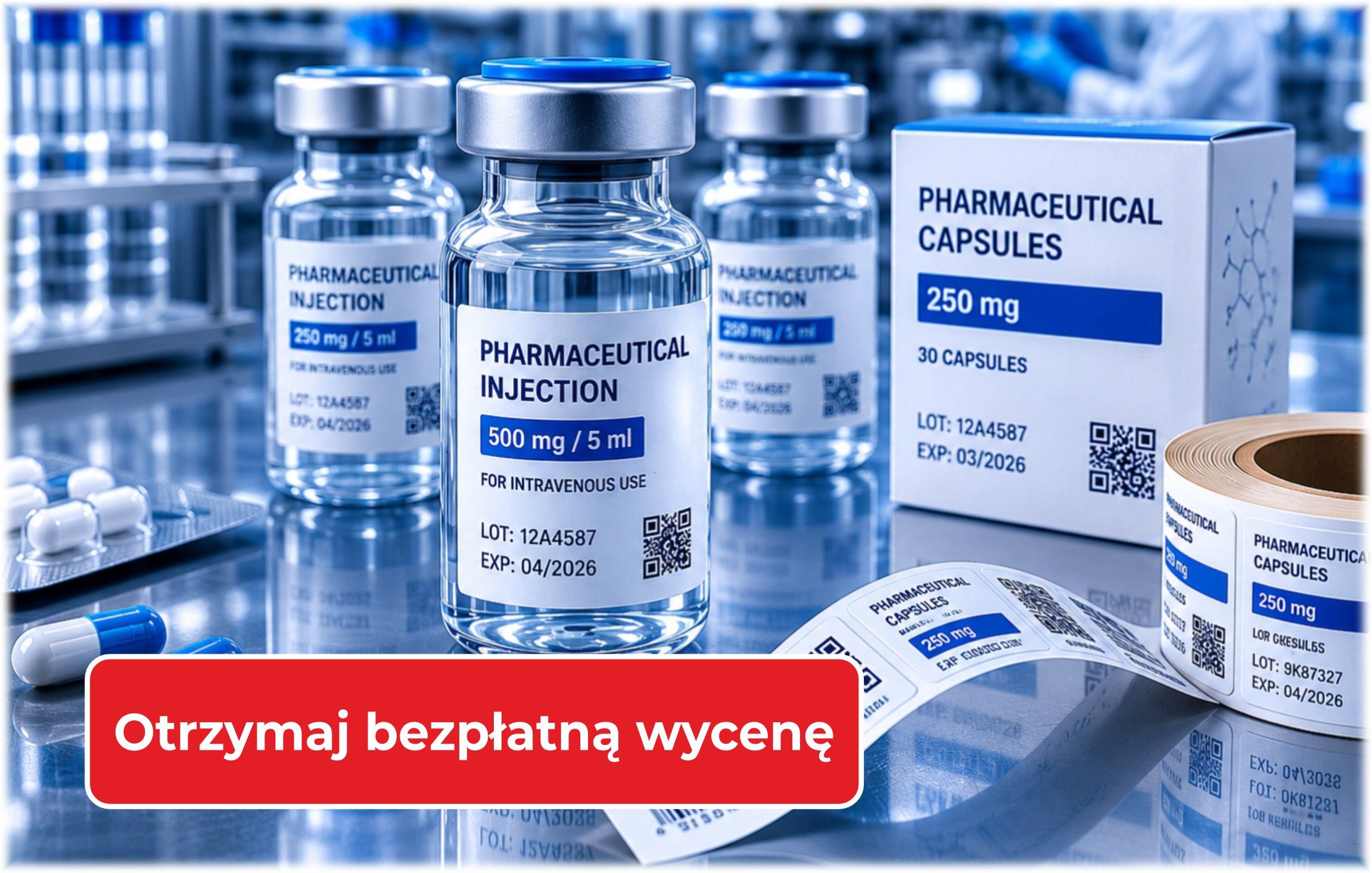 Naklejki dla branży farmaceutycznej - bezpłatna wycena