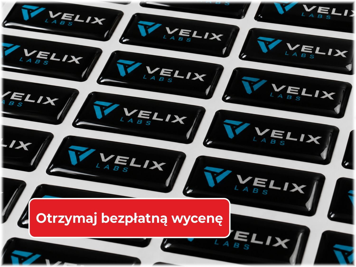 Otrzymaj bezpłatną wycenę naklejek żywicznych 3D