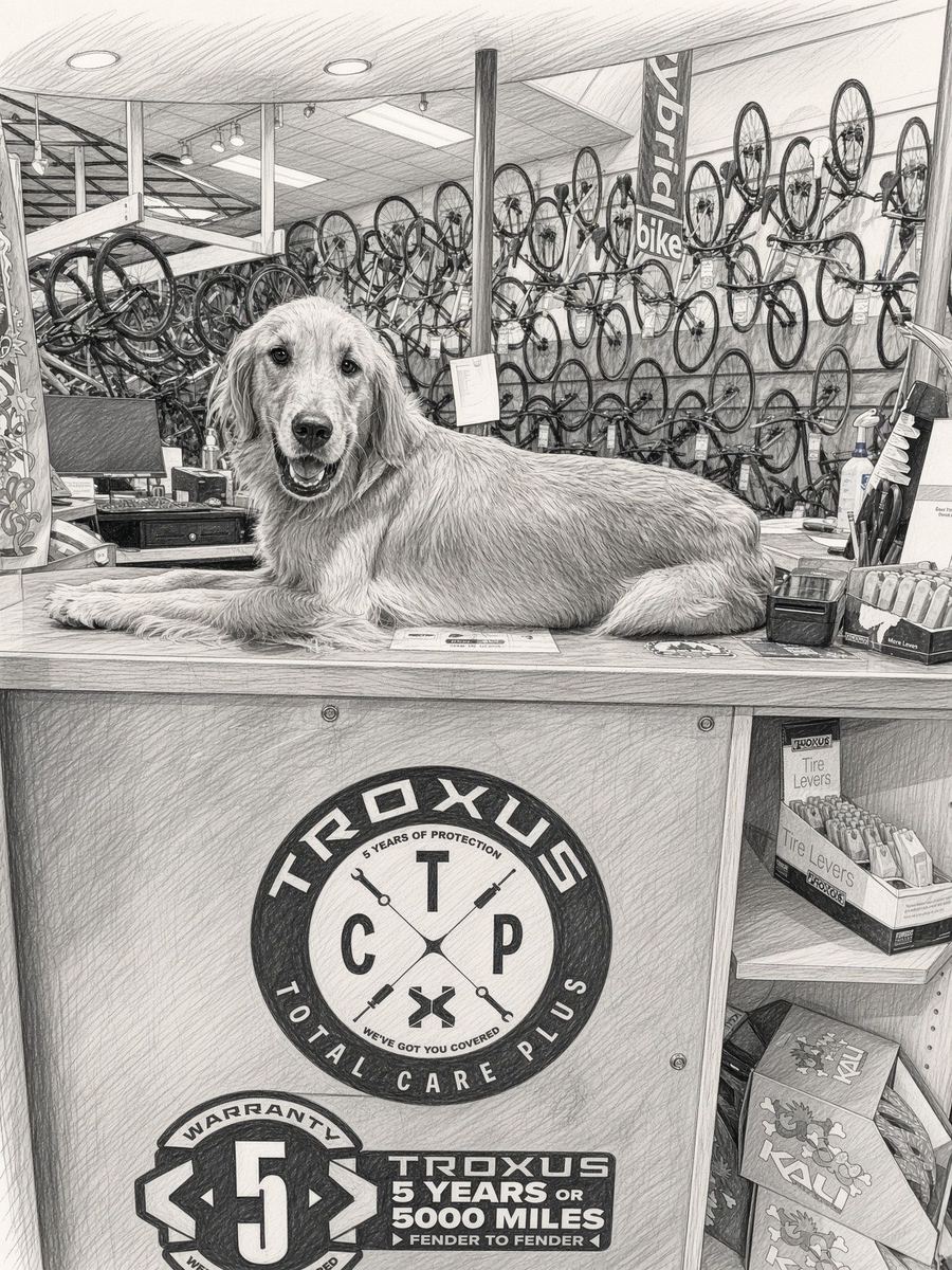 Heidi, our shop dog
