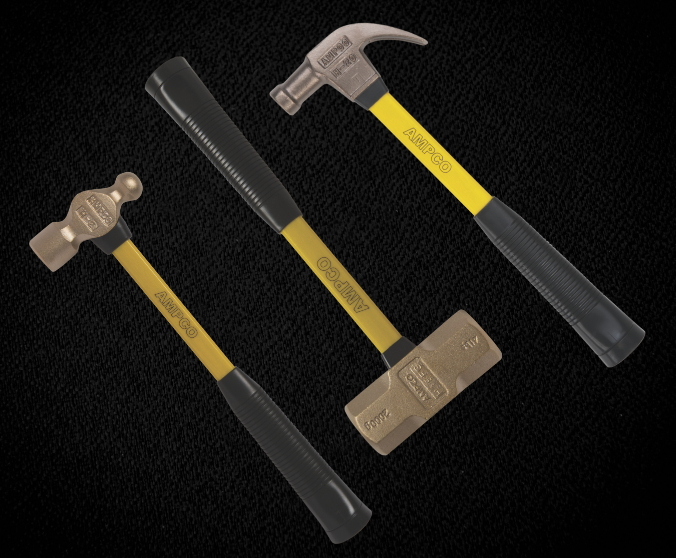 Ampco Safety Tools BeCu ball peen and sledge hammers for use in hazardous industrial environments