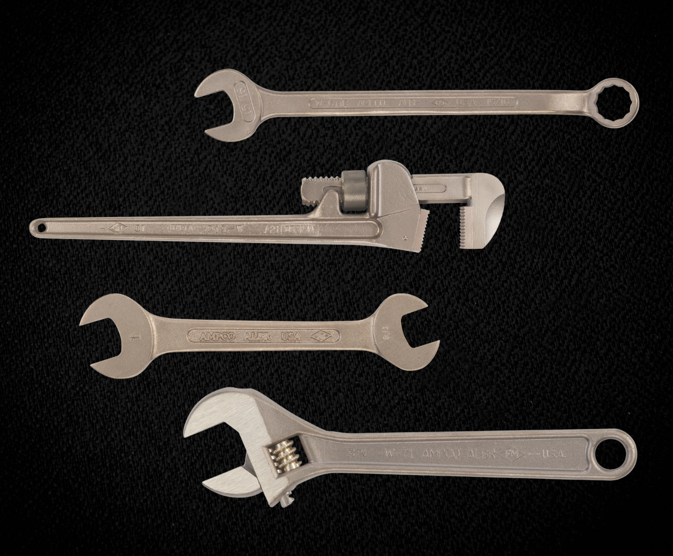 Ampco Safety Tools BeCu non-sparking open-end, combination, and adjustable wrenches for hazardous classified locations