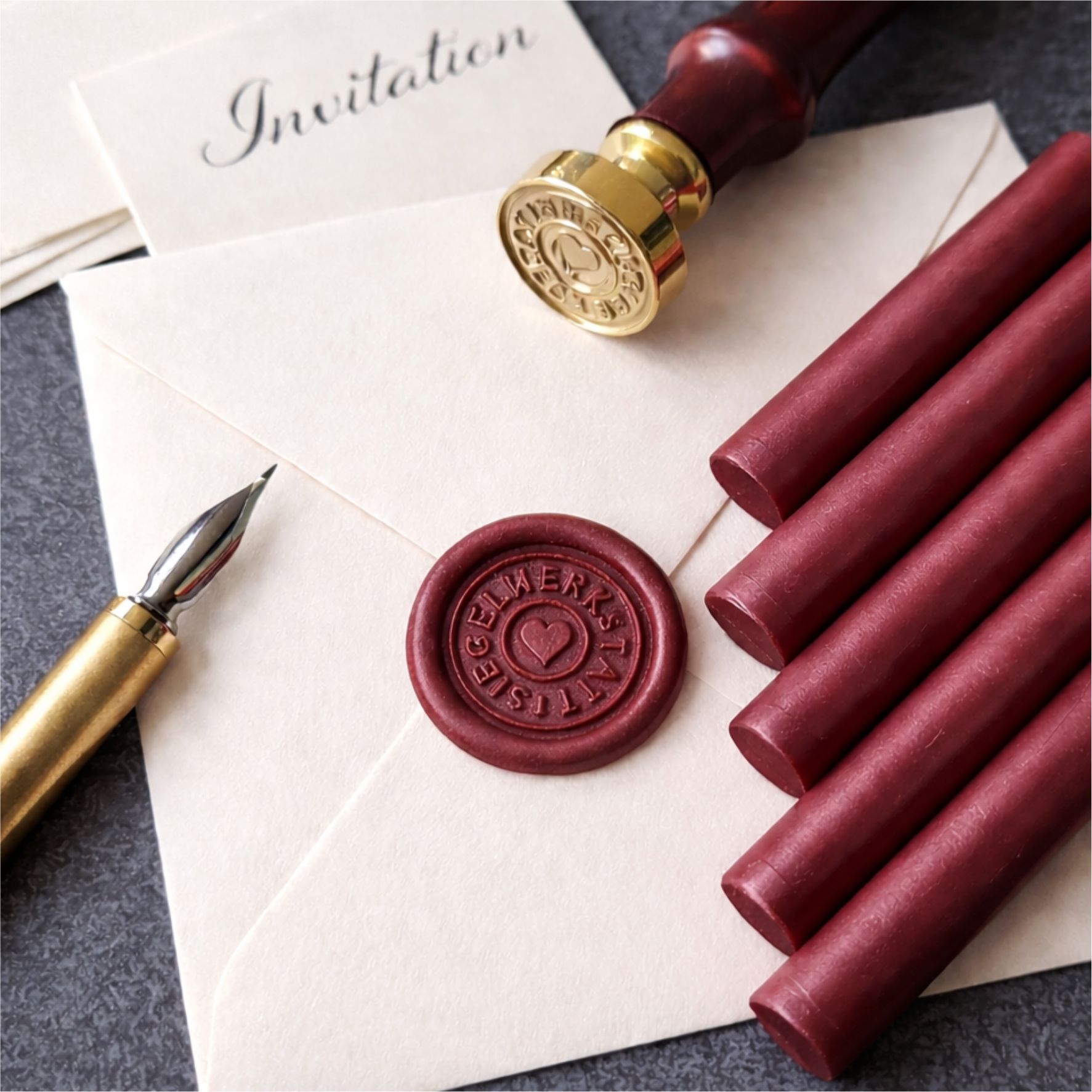 Siegelwachs-Stange-rot