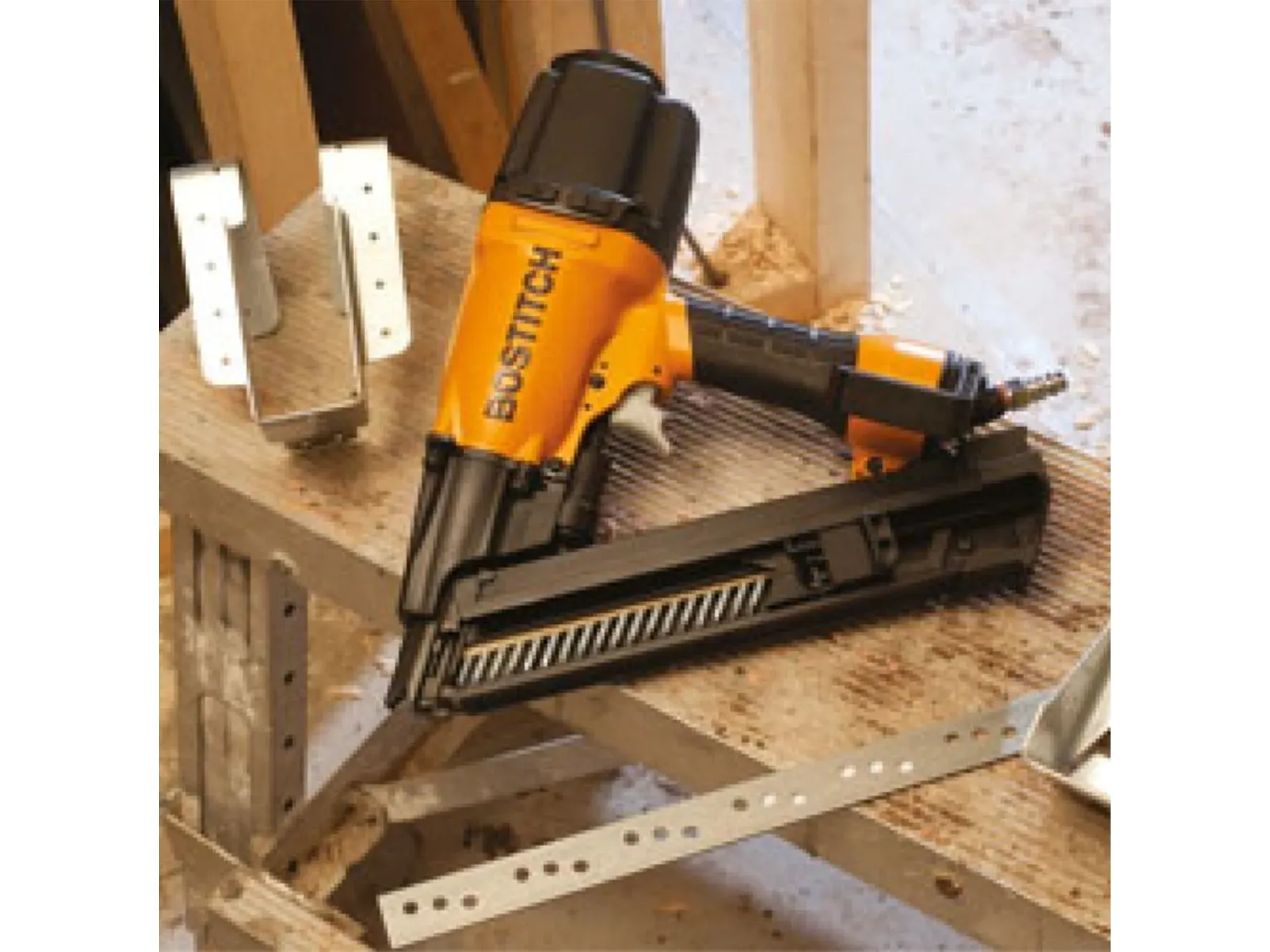 Bostitch Ankernagler für Holzverbinder, Lochbänder, Beschläge und Nagelplatten