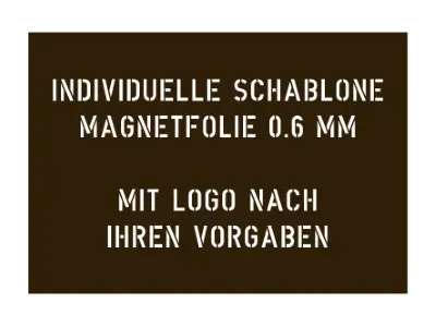 Magnetschablone mit Logo aus Magnetfolie