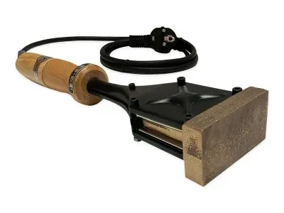 Brennstempel ALK T4 mit gravierter Textplatte 70 x 35 mm, 45 x 40 mm, 90 x 20 mm oder 50 mm rund
