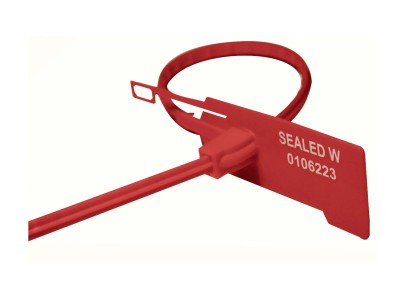 Durchziehplombe EASY und SIMPLE mit 6 mm Plombenband Nummerierung SEALED Aufdruck und optionaler Aufrissvorrichtung