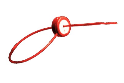 Durchziehplombe Mini-R mit 1,0 mm Kabel und fortlaufender Nummer für Zähler und Kontrollstellen