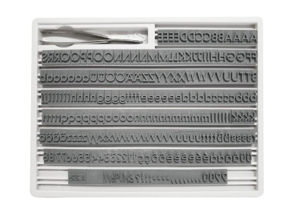 TELOS Typendruckerei Sortiment B mit Großbuchstaben Kleinbuchstaben Zahlen und Satzzeichen