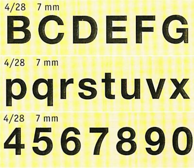 TELOS Schriftart Nummer 4
