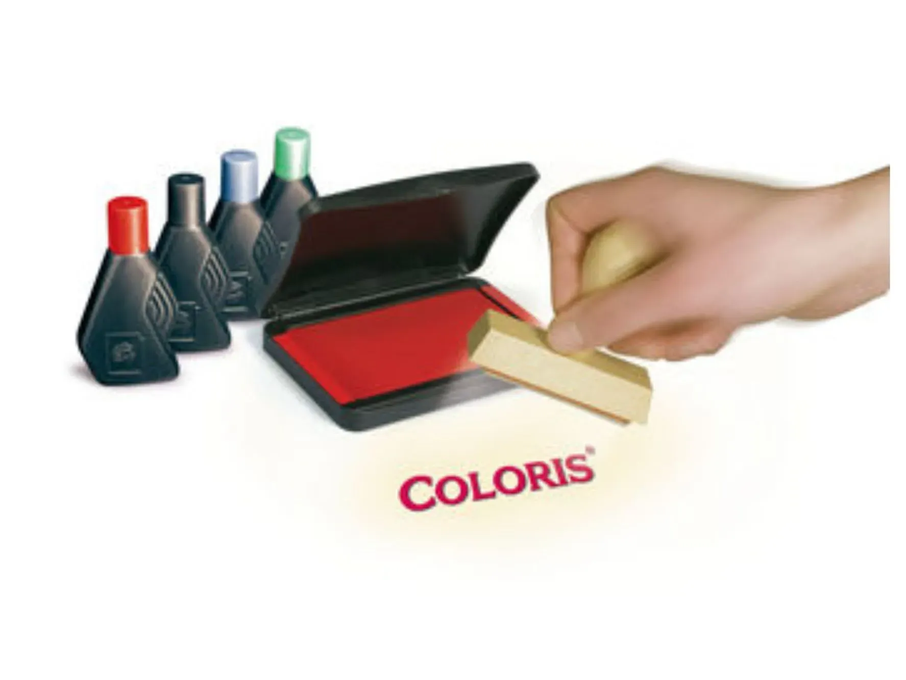 Coloris Stempelfarbe für Büro Stoff Leder Textilien Papier Pappe und Karton
