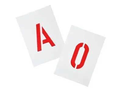 Kunststoff Schablonen Standardsätze A-Z und 0-9 für Signierung und Markierung