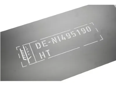 IPPC Schablone aus Aluminium oder Kunststoff mit Registrierungsnummer