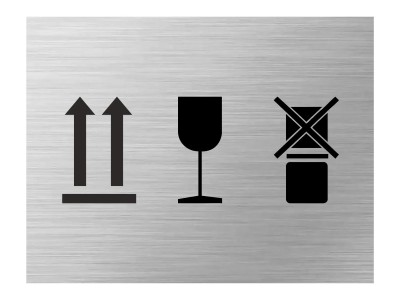 Schablonen für Versandsymbole aus Aluminium Kunststoff oder Magnetfolie