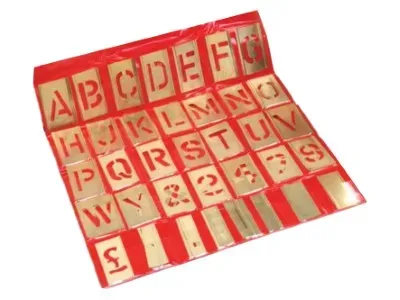 76-teiliges Steckschablonen Set mit Buchstaben und Zahlen