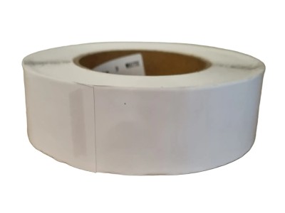 Klebeetiketten 4 x 4 cm weiß unbedruckt RF 8.2 MHz für elektronische Artikelsicherung