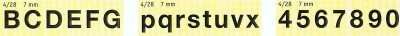 TELOS Standardschrift Nr. 4 für Stempeltypen