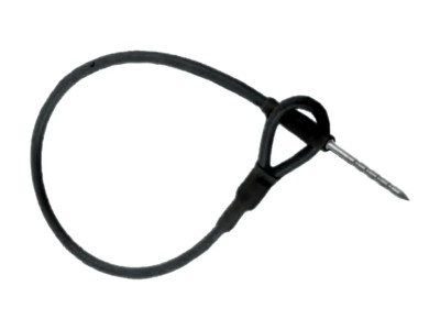 Lanyard L002 Drahtschlaufe schwarz oder weiß 170 mm für Warensicherung und Hartetiketten