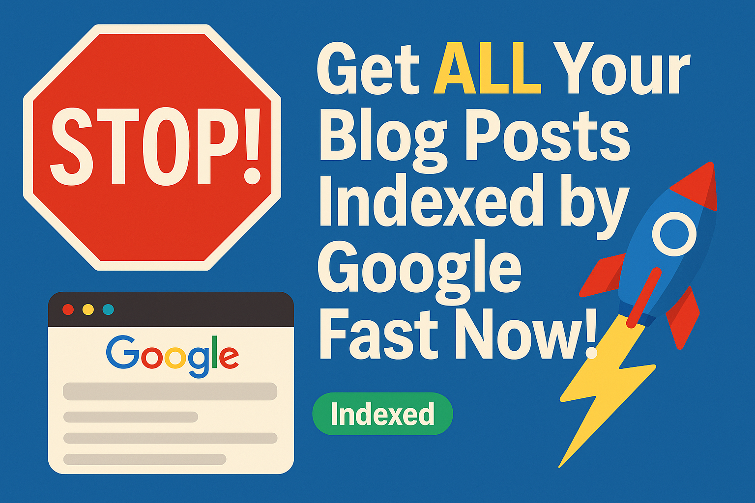 STOP! Get ALL Your Blog Posts Url Indexed by Google Fast Right Now!