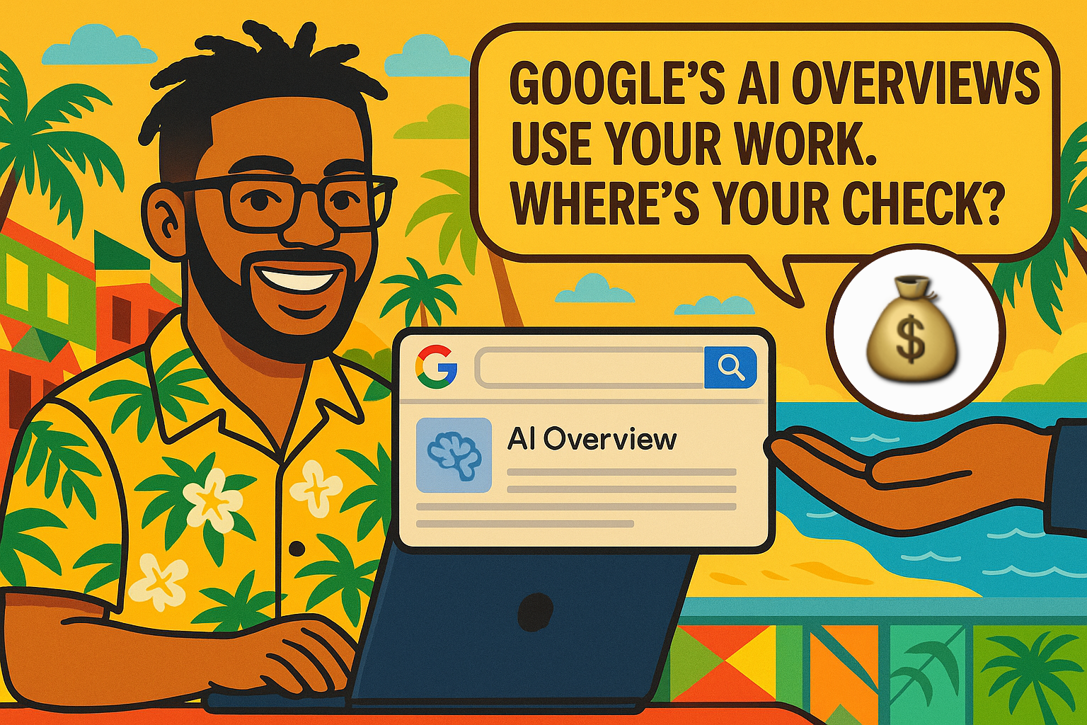 Google’s AI Overviews Uses Your Work. Where’s Your Check?