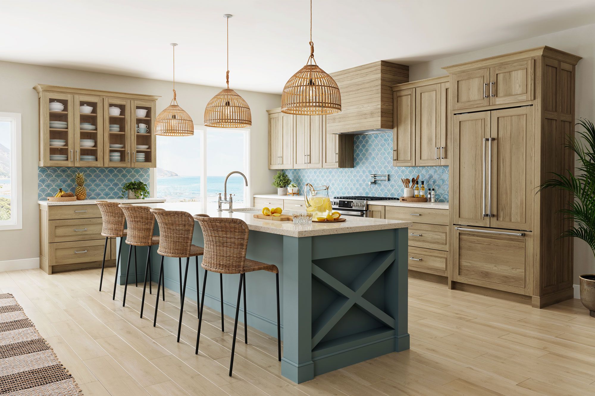 Woodland Cabinetry Fulton Hickory kitchen