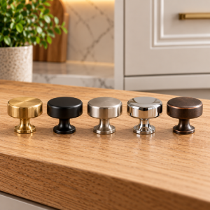Cabinet pulls in several finishes
