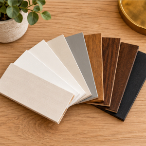 Door finish and color samples
