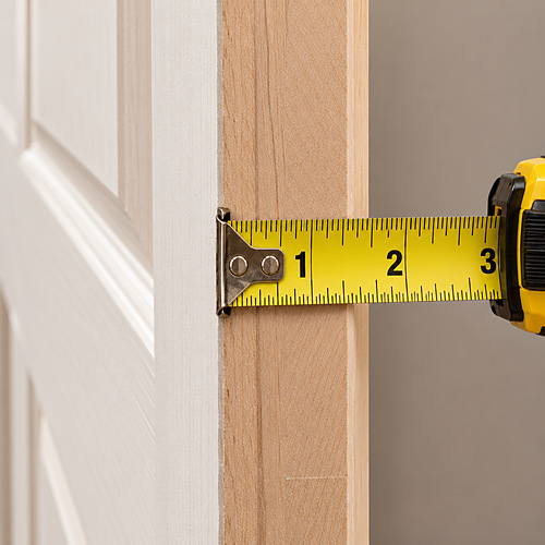 Door edge showing thickness