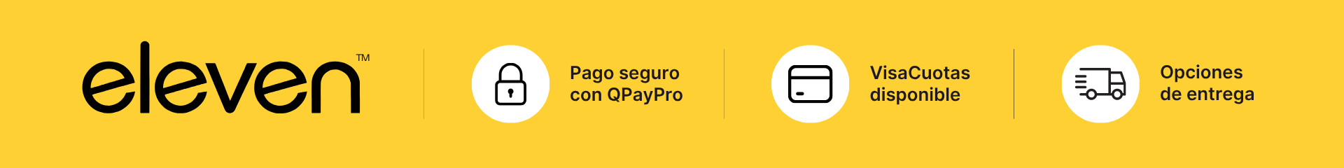 Eleven - Pago seguro, VisaCuotas y opciones de entrega