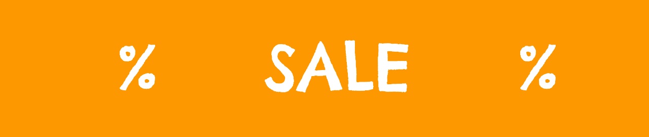 Banner SALE mit %-Zeichen – Rabatte auf Kuscheltiere und Teddybären