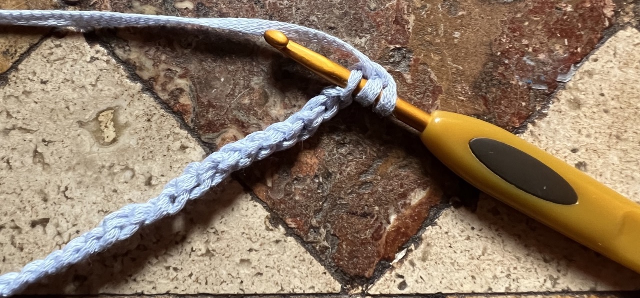 Topflappen häkeln Halbe Stäbchen